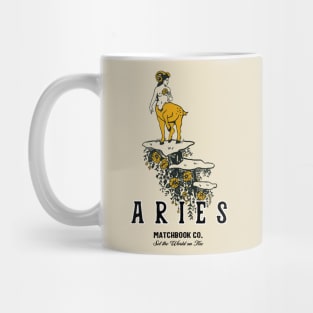 "Aries Matchbook Co: Set The World On Fire" Cool Zodiac Art Mug